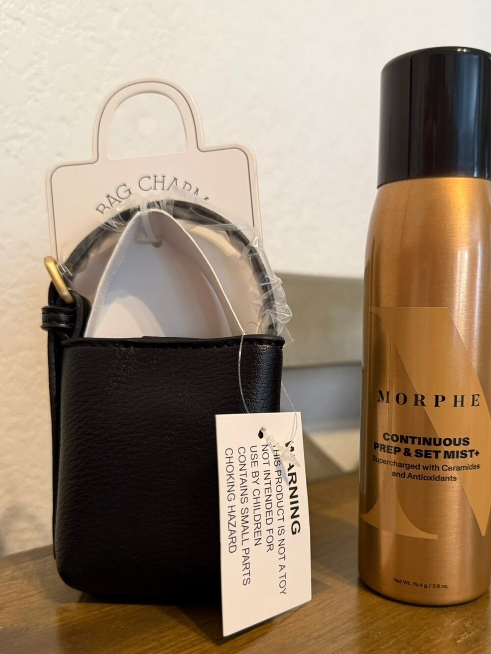 Morphe Skin Prep And Puffy Black Pouch Keychain Set NEW!